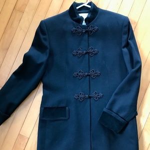 Black Wool Jones of New York Long Blazer/Jacket